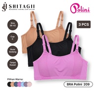 3 PCS Polini G209 Underwire Bra Comfortable Full CupWanita | Cup C Size 36-42