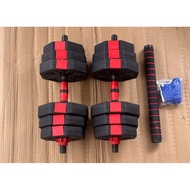 Dumbbell 20KG 2026 New Set Octagonal  Dual Nut Lock Upgraded 10KG Dumbbell x 20KG Set Free Barbell C