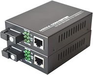 Gigabit Ethernet Fiber Media Converters, A Pair of 10/100/1000M RJ45 to 1000M Bi-Directional Single-