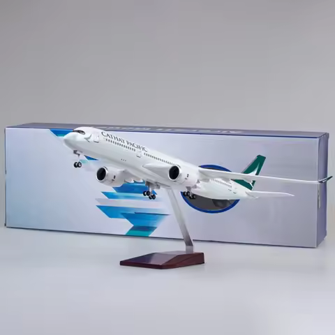 47CM 1/142 Scale Airplane A350 B747 HK Pacific Airline Model W Light Landing Gears Resin Plane For C