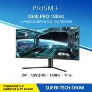 PRISM+ X340 PRO 34" 180Hz | 1ms HDR400 Curved Ultrawide WQHD [3440 x 1440] Adaptive-Sync Gaming Monitor