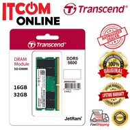 TRASCEND 8GB 16GB 32GB 4800MHZ 5600MHZ DDR5 NOTEBOOK RAM (JM4800ASG-8G/JM4800ASE-32G/JM5600ASE-16G/J