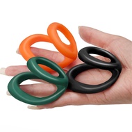 Silicone Reuse Penis Ring Stretcher Sleeves Delay Ejaculation Male Enhancer