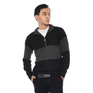 Sweater Rajut Resleting Dada Pria Turtleneck | Switer Half Zipper Leher Tinggi Tebal