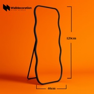 Standing Mirror Full Body Wave 120x40cm - Aesthetic Full Body Mirror Minimalist Room Decoration Cerm