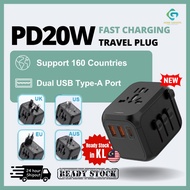 PD20W Travel Adapter Universal Pelancongan Adapter AC-DC Plug (TVBOX/MODEM)12V1A - MSIA POWER SUPPLY