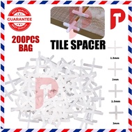 Tile Spacers 🔥 Ready Stocks 🔥 Mosaic Tile White Tile Leveling System Gap Tool Cross Spacers (200pcs/