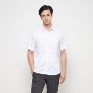 KEMEJA Men's Shirt Basic Plain Short Formal For Office Blazer Suits