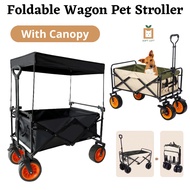 [SG SELLER] Pet Wagon Trolley Pets Travel Wagons Foldable Wagon Stroller Pets Wagon Cart Trolley Cat Dog Wagon Carts