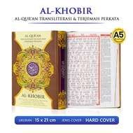 Al Quran Terjemah Al Khobir A5 Alquran Kecil COKLAT Transliterasi dan Terjemah Perkata HVS - Al Quran Murah
