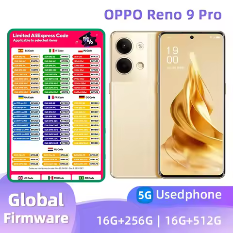 Oppo Reno 9 Pro 5g Android CPU Dimensity 8100 Max 6.7 inches SmartPhone Screen ROM 256GB RAM 16GB 50