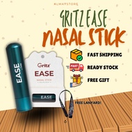 [ORIGINAL HQ + READY STOCK] GRITZ EASE NASAL STICK AID AROMETHERAPIC INHALER PENGHANTARAN PANTAS