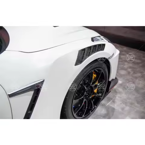 Carbon Fiber Front Fender Side Air Vent Cover Spoiler Canard Trim For Nissan R35 GTR 350Z 370Z Z33 Z