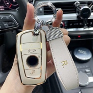 Plating TPU Protective Car Key Cover Case for BMW F10 F20 F30 F18 F25 M3 M4 1 3 5 7 X1 X3 X4 X5 E34 E36 Leather Keychain Holder