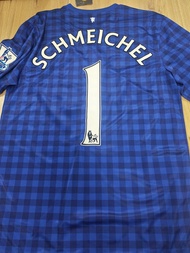 曼聯 Nike Schmeichel 藍色格仔長袖球衣
