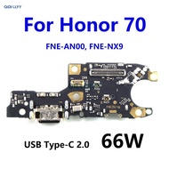Charging Port Board For Huawei Honor 70 Type C Connector Dock USB Charger Flex Cable Microphone FNE-
