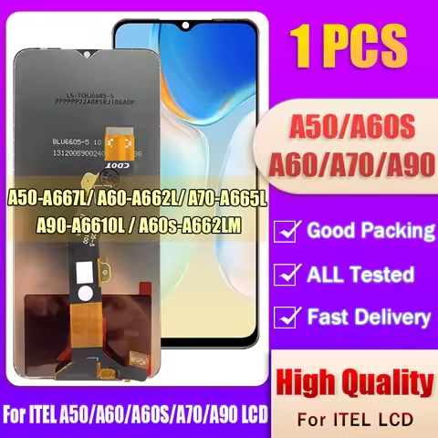 6.6" High Quality For itel A50 A60 A60S A70 A90 LCD Display Touch Screen Panel Digitizer Assembly Re