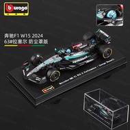 Bburago Mercedes W14 Hamilton Formula F1 Racing Car Model 1:43 Alloy Car Mercedes 2023 ของเล่นโมเดลร