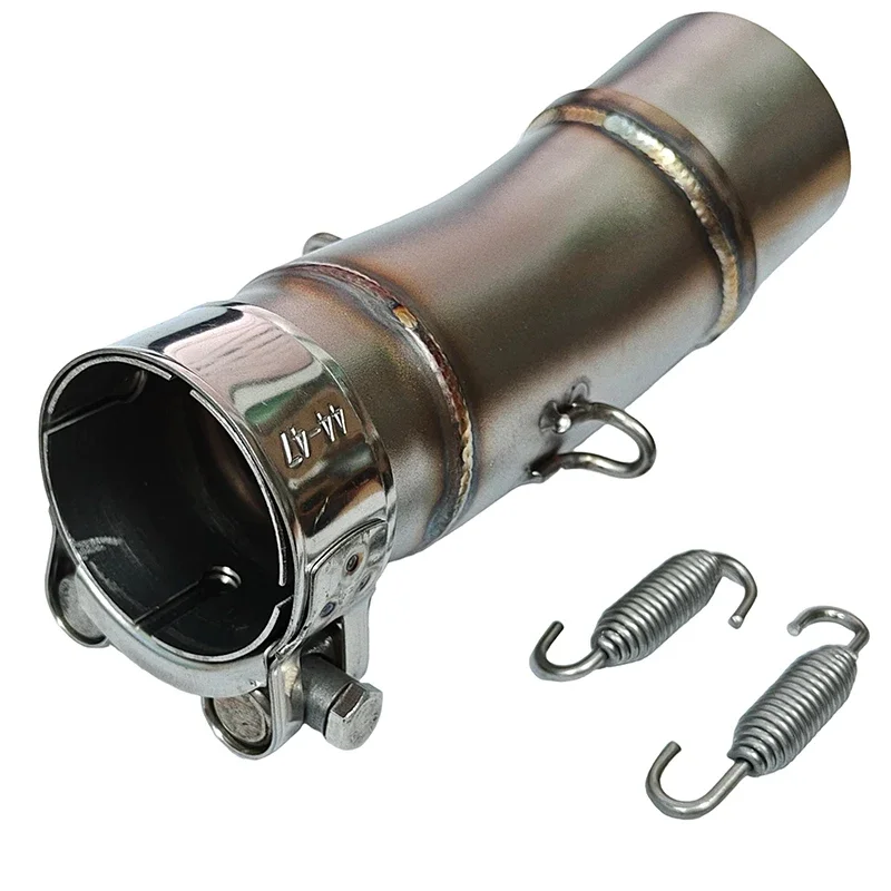 51mm Motorcycle Exhaust Middle Link Pipe Connect Escape Muffler for Kawasaki Ninja400 Z400 2017-2024