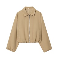 MUJER Puffed Bomber Jackets for Women Zip Varsity Cropped Jacket Woman Demi-season Jacket for Women