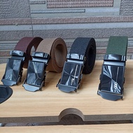 Men's Canvas Belt, Plain Clip-On Belt, 110Cm - 130Cm Long S017