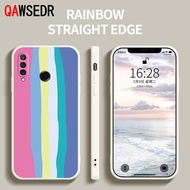 QAWSEDR สำหรับ Huawei Nova 3i Nova 4e P30 Lite Y9 2019 Gradient Rainbow Liquid Full Carema เคสกันกระแทกซิลิโคนเคสโทรศัพท์