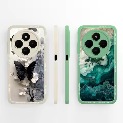 For Redmi 14C Case For Redmi 14R Cover Creative Art Soft Liquid Silicone Phone Cases For Xiaomi Redm