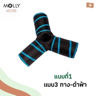 MOLLY อุโมงค์แมว Cat Tunnel Toy แบบ3ทาง ขนาดใหญ่ /แบบ2ทาง มินิ พร้อมบอลแขวน อุโมงค์ ถุงแมวมุด ของเล่