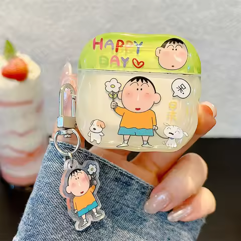 Cute Cartoon Boochan Earbuds Case For Apple Airpods 4 3 2 1 Wireless Bluetooth Headset Cover For Air