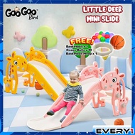 GOOGOO BIRD Little Deer Mini Children Slide Playground Indoor Home DIY Kids Slide Toys With Safety Guard Fence For Kids Papan Gelongsor