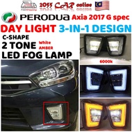 【Ready Stock】Perodua Axia 2017 G Spec Daylight Fog Lamp Signal Led