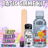 BASIC SLIME KIT - DIY CLEAR SLIME WITH 2 STEP ONLY - MALAYSIA READY STOK