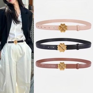 BGS - 406 Belt Wanita / Belt Wanita 2 in 1 Fashion Buckle/ Vintage Leather Metal Iron Gold Casual Ad