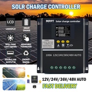 MPPT Solar Charger 30A/60A/80A/100A 12V 24V 36V48V AUTO Battery Charger with LCD for lithium battery