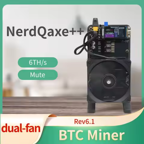 2026 New NerdQaxe++ Rev6.1 6TH/s ASIC Miner dual-fan Bitcoin Miner
