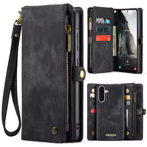Wallet Phone Case for Samsung Galaxy A72 A71 A70 A55 A54 A53 A52 A51 Card Holder Leather Detachable 