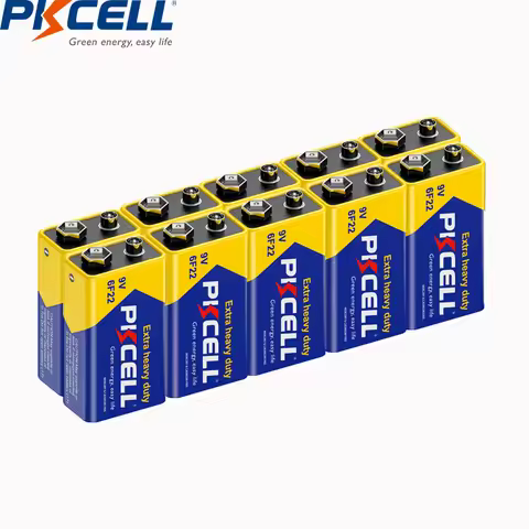 10PC PKcell 9V 6F22 battery 9 V Dry Non-Rechargeable Batteries as PPP3 6lr61 For remote control smok