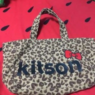 Kitson X Kitty豹紋帆布托特包