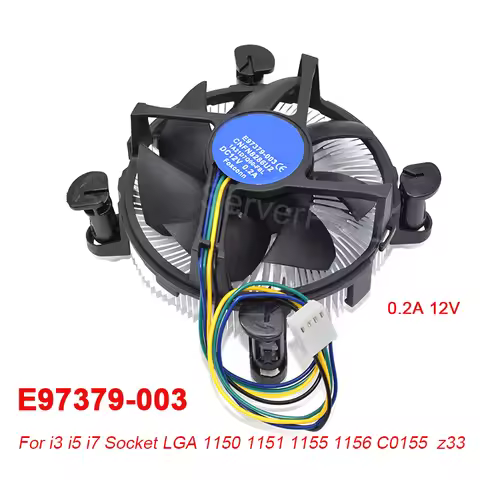 With 90mm CPU Fan Aluminum Heatsink for Intel E97379-003 Core i3/i5/i7 Socket LGA1150/1155/1156 4Pin