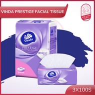 Vinda Prestige 4D Deco Embossed Facial Tissue 3 PLY - 3x100s | Tisu Muka Vinda