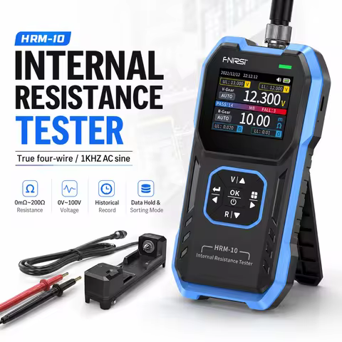 FNIRSI HRM-10 Voltage Internal Resistance Battery Tester, Milliohmmeter 100V 200Ω, Car Battery Teste