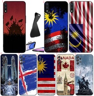 Samsung A01 EU A02 M02 F56 A03S A04 s A5 2017 A6 A7 A8 A9 Plus 2018 B14 Flag of malaysia Soft black 