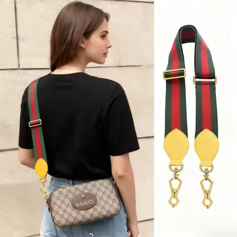 Adjustable Luxury Brand Wide Shoulder Strap For GHome Tiger Head Camera Bag Replacement Length Red B