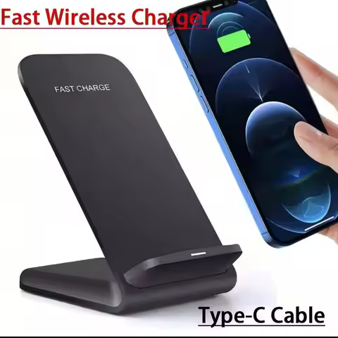 Phone Wireless Charger Stand Type C Fast Charging Station For iPhone 17 16 15 14 Samsung S26 S25 Xia