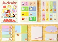 B.T.S. B.T.21 Official Merchandise - Kpop Sticky Memo Note Pad with Photocards, Kawaii Stationery Sets Ideal for School and Office Set - Cute Office Memo Note Pad Supply (Ivory)