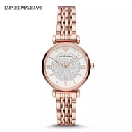Armani (Emporio Armani) Gypsophila Watch Rose Gold Steel Strap European American Watch Diamond Ladie