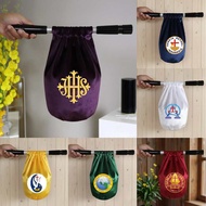Custom Collection Offering Bag Embroidered Name Logo Catholic Christian Church Velvet Zipper Sunday 