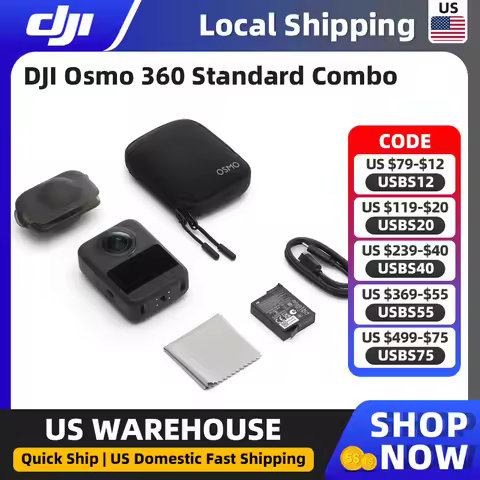 DJI Osmo 360 Standard Combo 8K Revolutionary 360° Camera 1-Inch 360° Imaging 4K/120fps & 170° Boost 