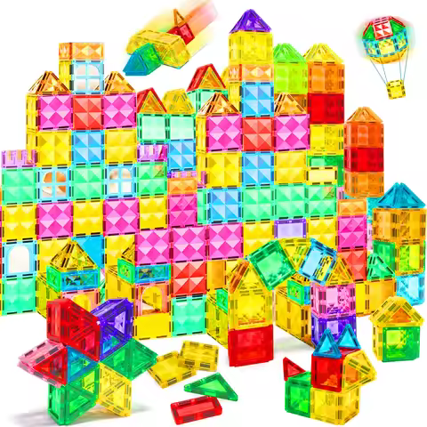 36/56/86PCS Magnetic Building Blocks Construction Set 3D Toys For 3+ Years Kids Montessori Education