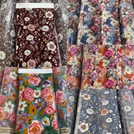 Viscose rayon fabric abstract floral pattern rayon fabric/ rayon fabric